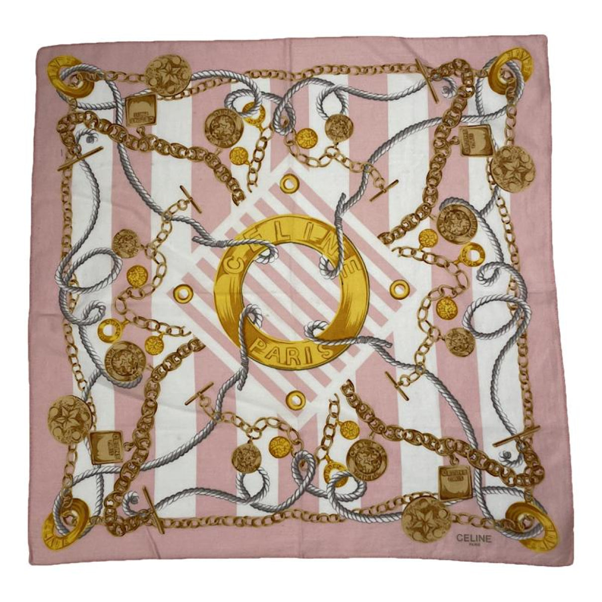 Celine Pink Silk Silk Handkerchief image 1