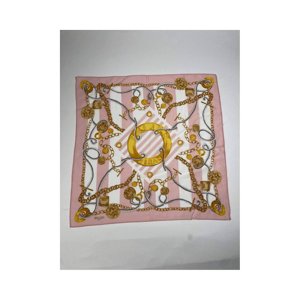 Celine Pink Silk Silk Handkerchief image 5