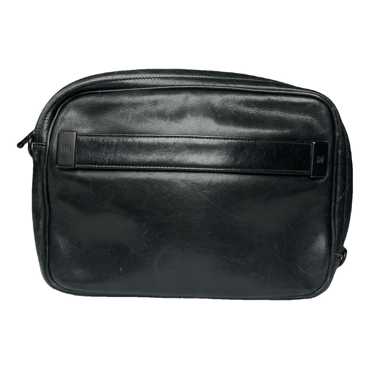 Issey Miyake Black Leather Clutch Bag image 1