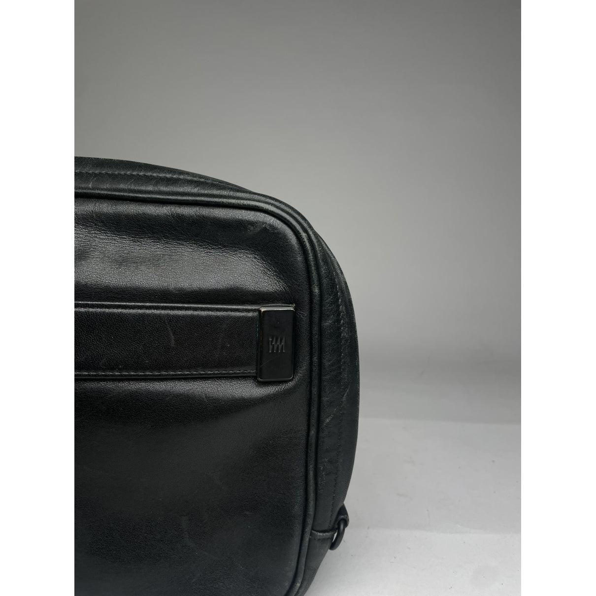 Issey Miyake Black Leather Clutch Bag image 3