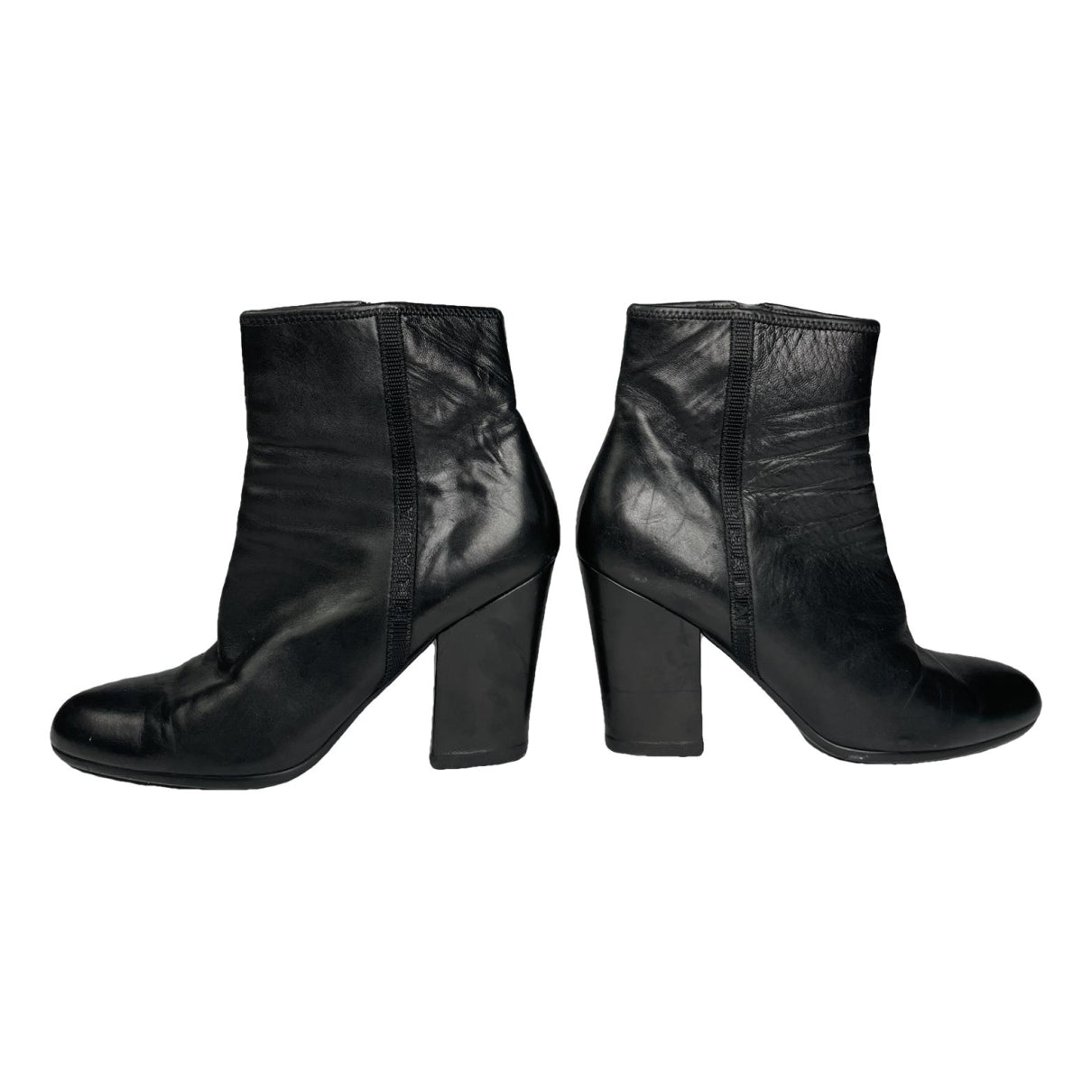 Prada Monolith  Black Leather Ankle Boots image 1