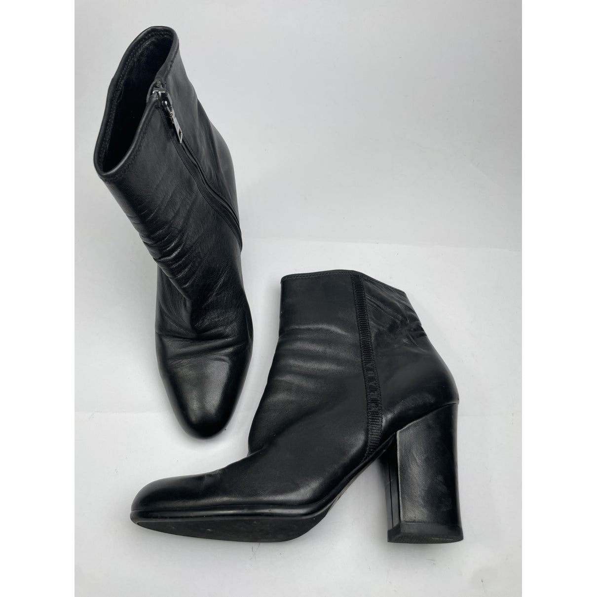 Prada Monolith  Black Leather Ankle Boots image 3