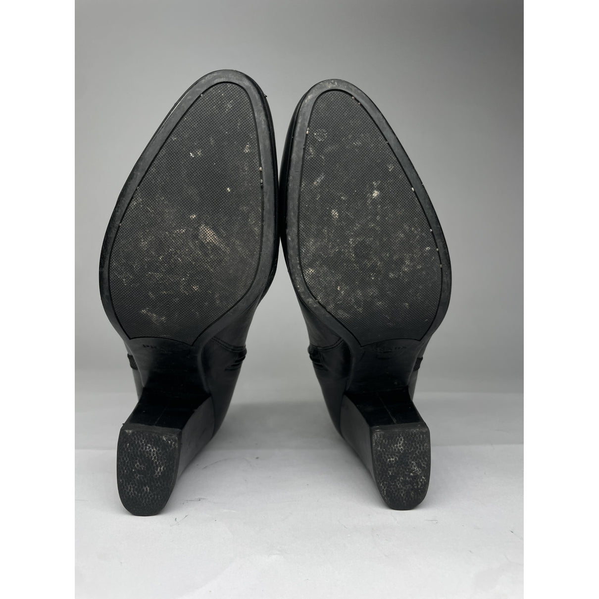 Prada Monolith  Black Leather Ankle Boots image 4