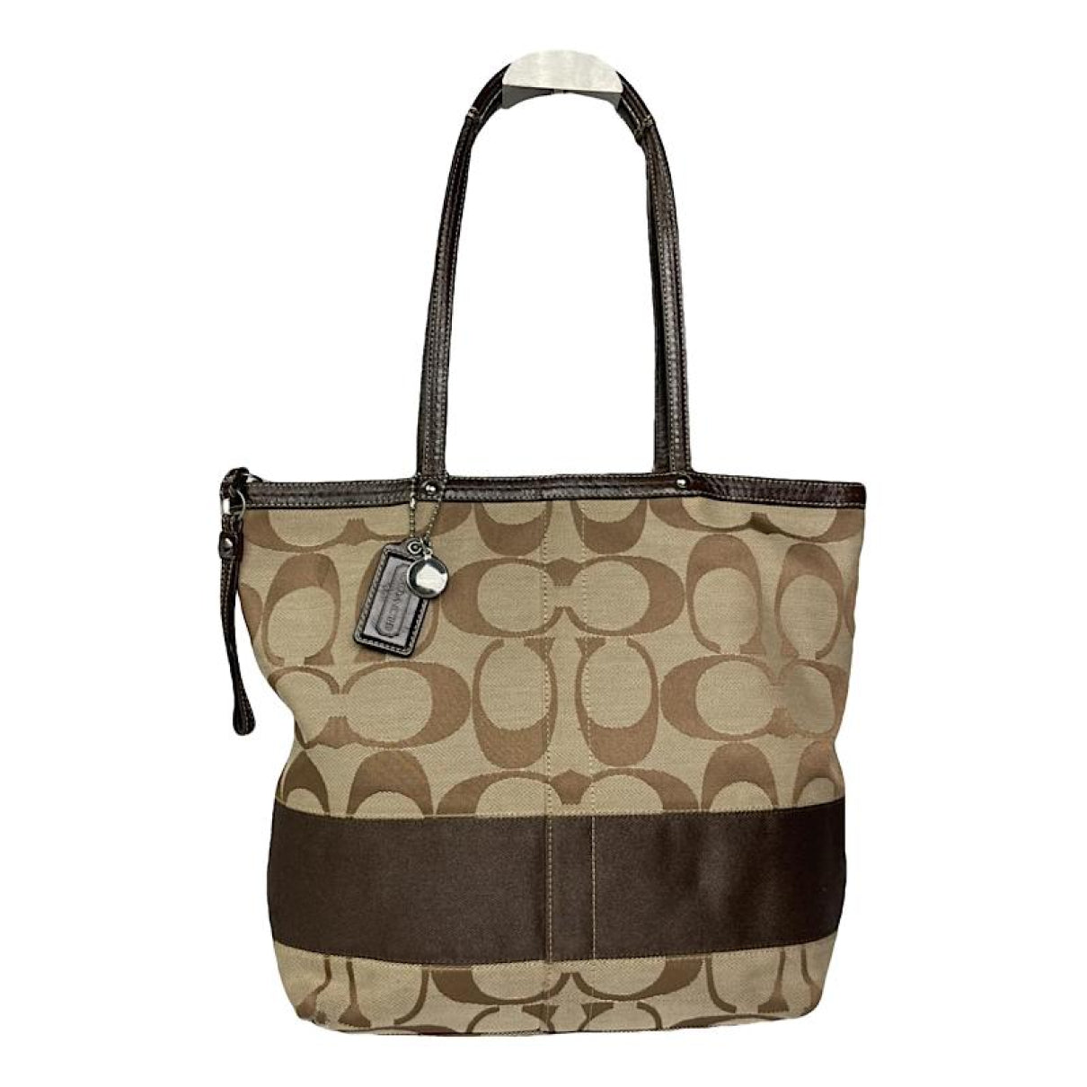 Coach Signature Sufflette Brown Leather Handbag image 1