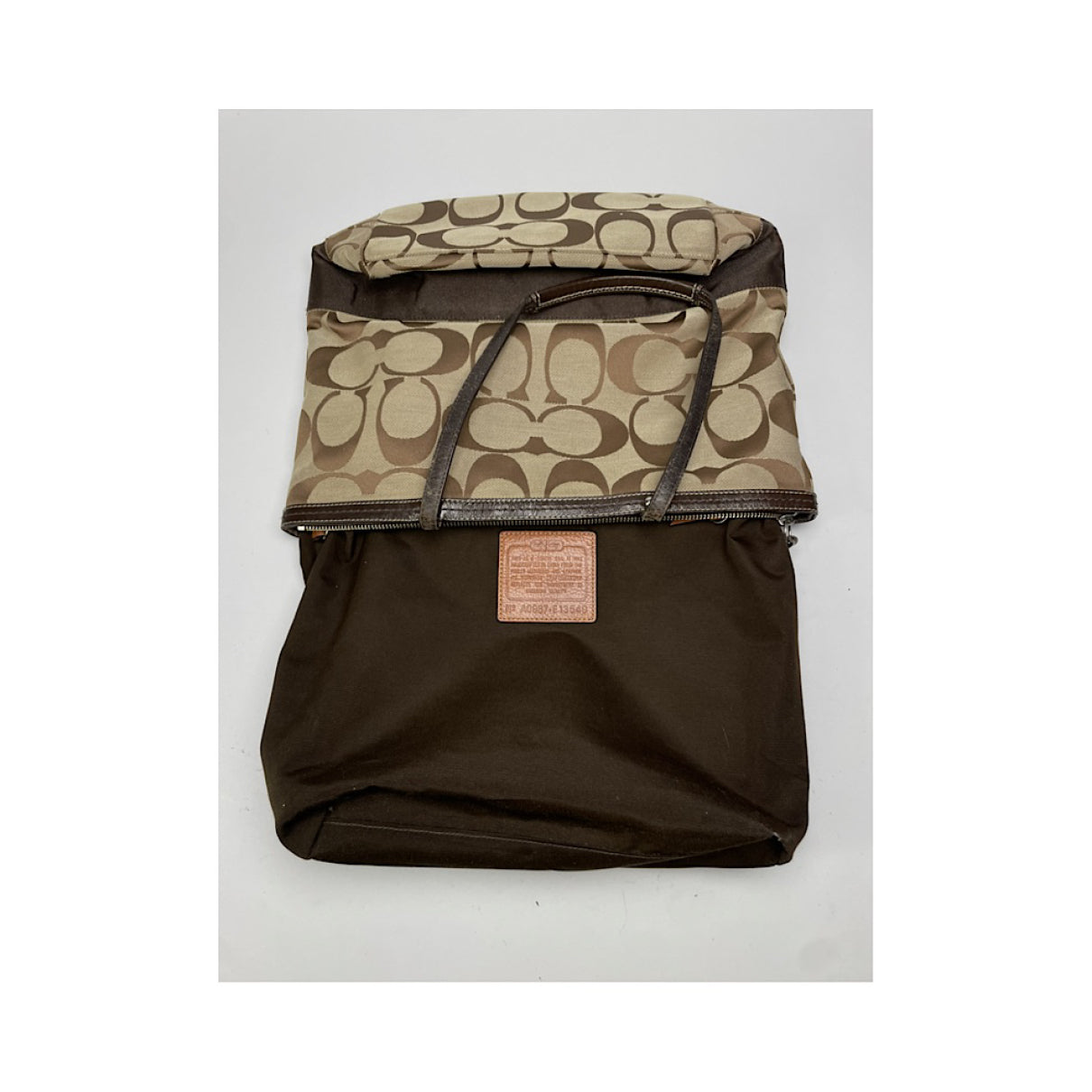 Coach Signature Sufflette Brown Leather Handbag image 2