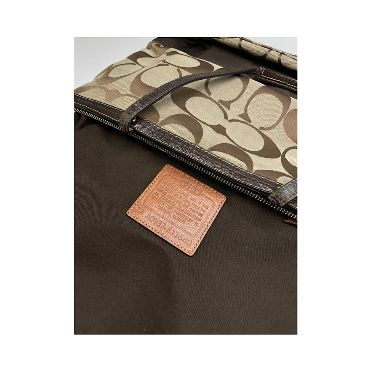 Coach Signature Sufflette Brown Leather Handbag image 3