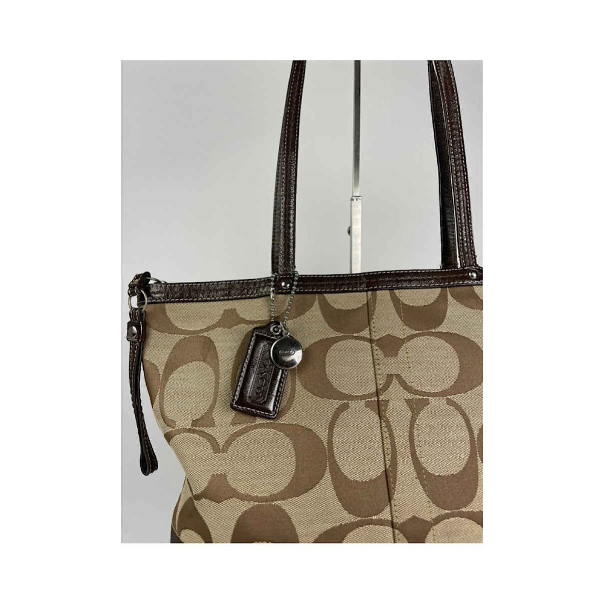 Coach Signature Sufflette Brown Leather Handbag image 4