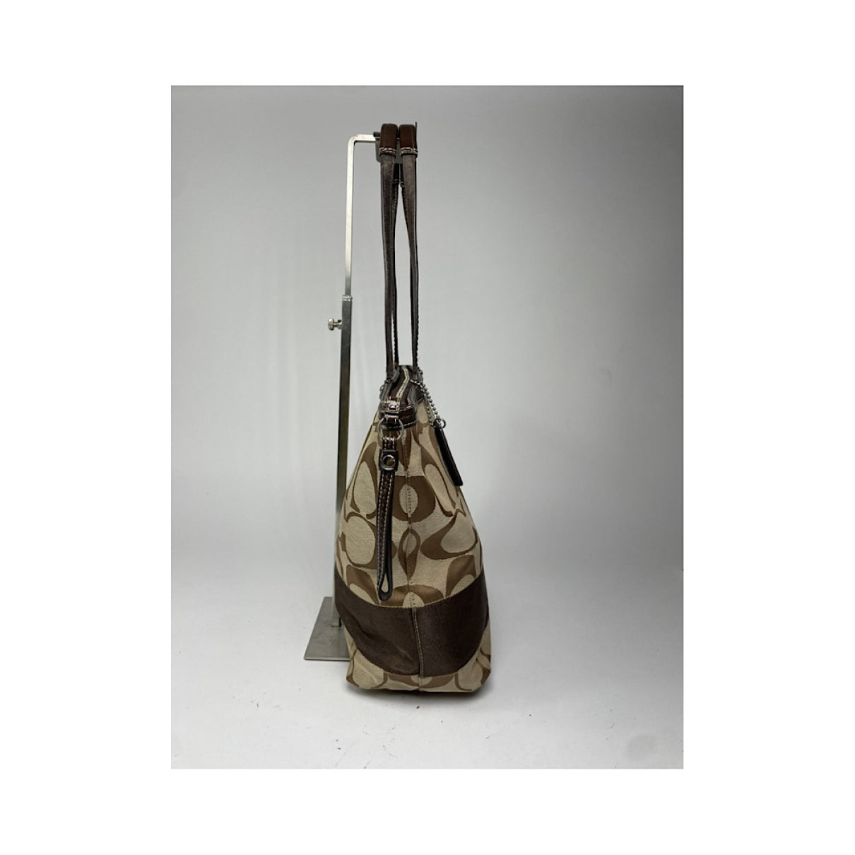 Coach Signature Sufflette Brown Leather Handbag image 5