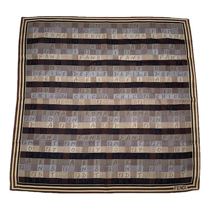 Fendi Purple Silk Scarf image 1