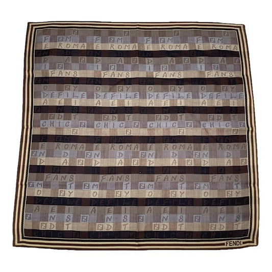 Fendi Purple Silk Scarf image 1