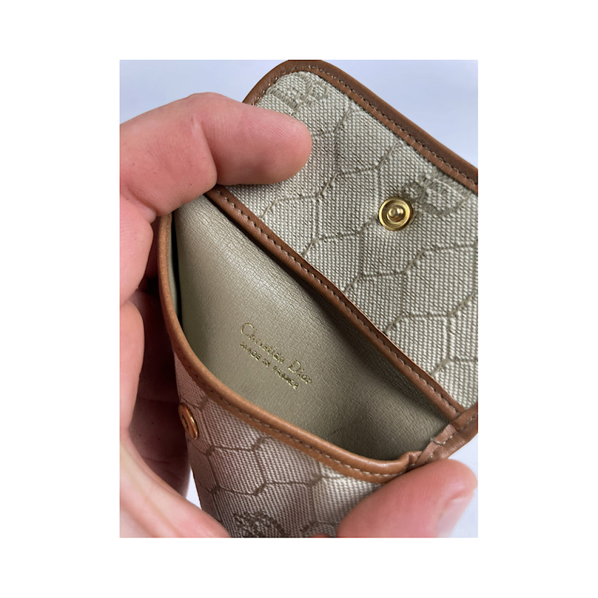 Dior 30 Montaigne Beige Leather Purse image 3