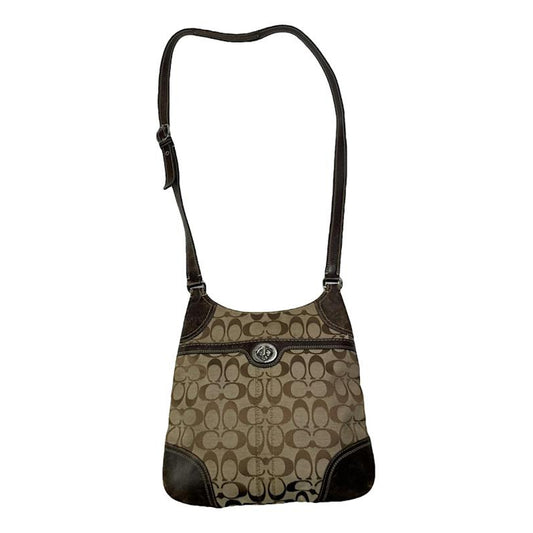 Coach Signature Sufflette Beige Leather Handbag image 1