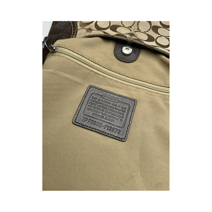 Coach Signature Sufflette Beige Leather Handbag image 3