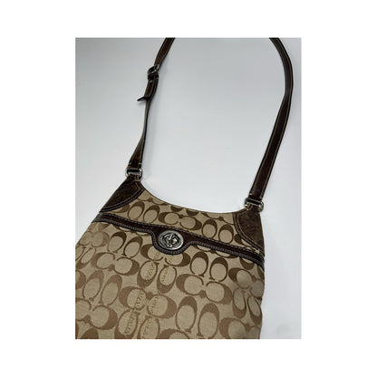 Coach Signature Sufflette Beige Leather Handbag image 4