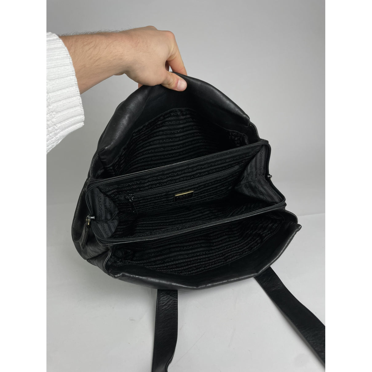 Prada Cleo Black Patent Leather Handbag image 3