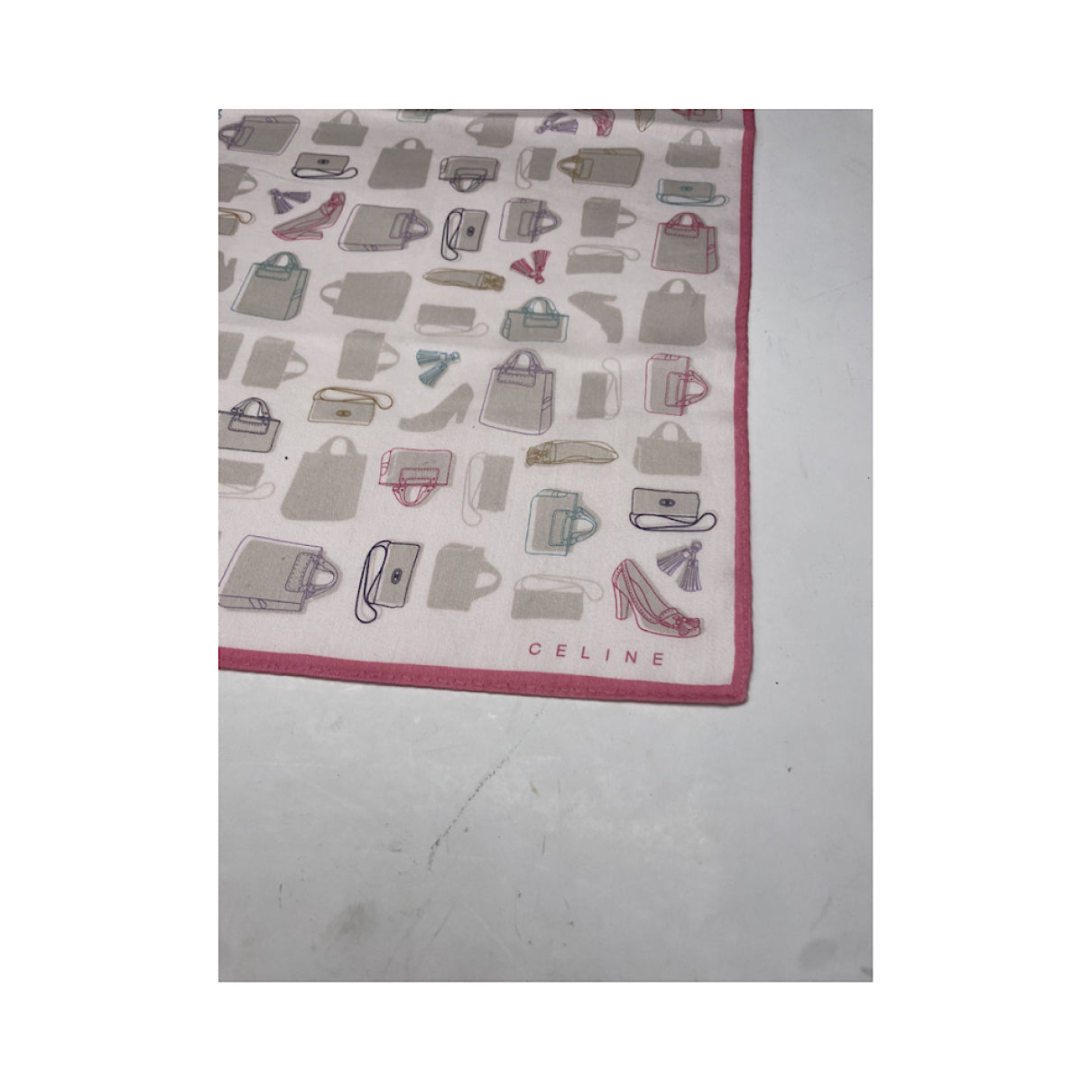 Celine Pink Silk Silk Handkerchief image 2