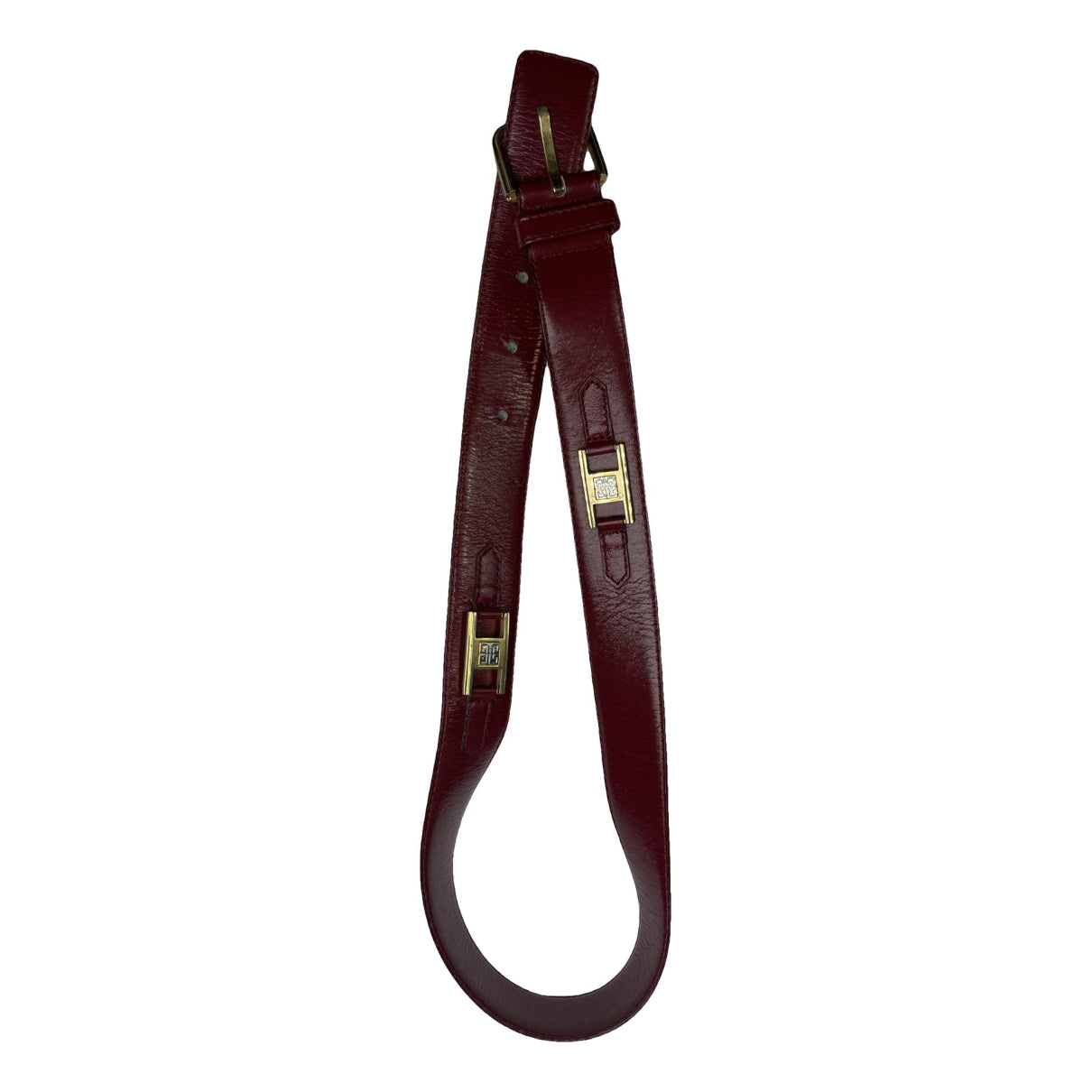 Givenchy Burgundy Leather Belt image 1
