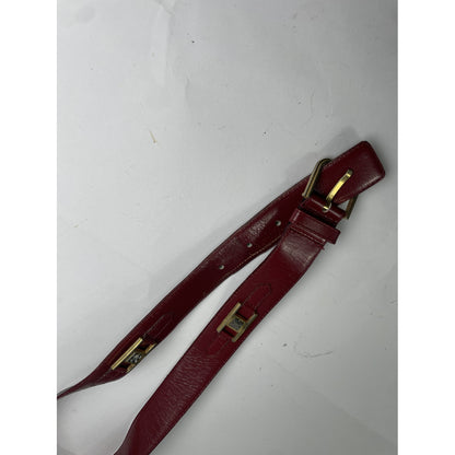 Givenchy Burgundy Leather Belt image 2