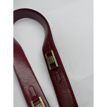 Givenchy Burgundy Leather Belt image 3