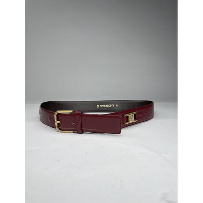 Givenchy Burgundy Leather Belt image 4