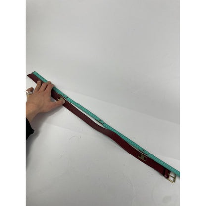 Givenchy Burgundy Leather Belt image 5