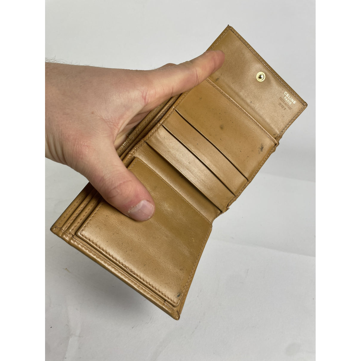 Celine Triomphe Brown Leather Wallet image 3