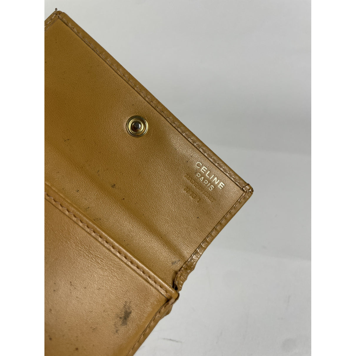 Celine Triomphe Brown Leather Wallet image 4