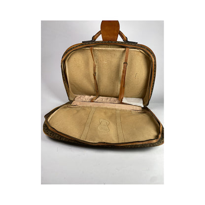 Celine Triomphe Vintage Brown Leather Travel Bag image 3