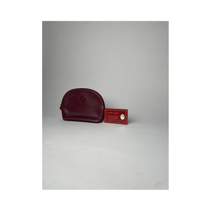 Cartier Marcello Burgundy Leather Clutch Bag image 3