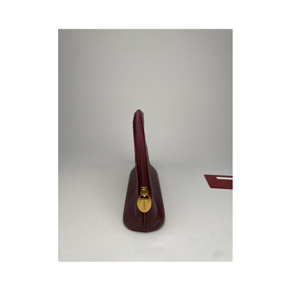 Cartier Marcello Burgundy Leather Clutch Bag image 4