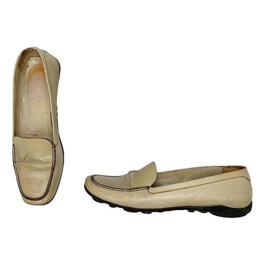 Prada Monolith Beige Leather Flat image 1