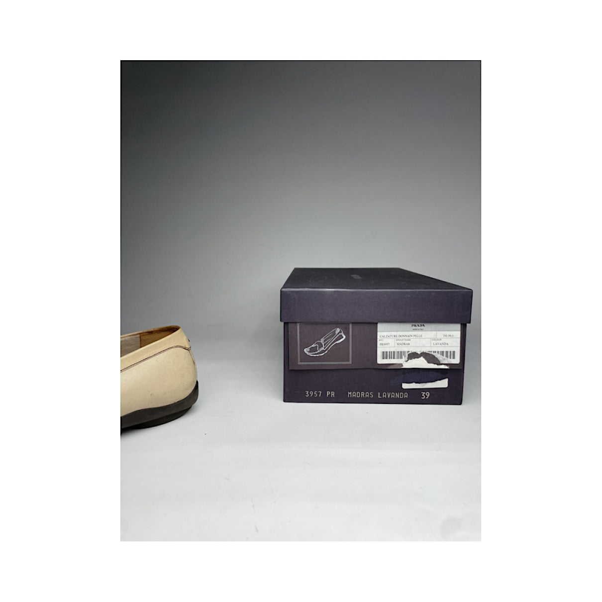 Prada Monolith Beige Leather Flat image 2