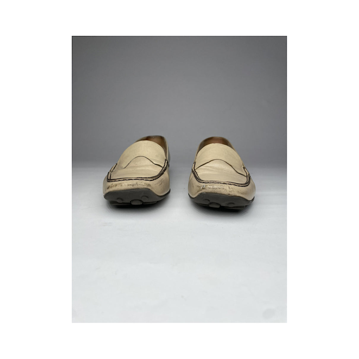 Prada Monolith Beige Leather Flat image 4