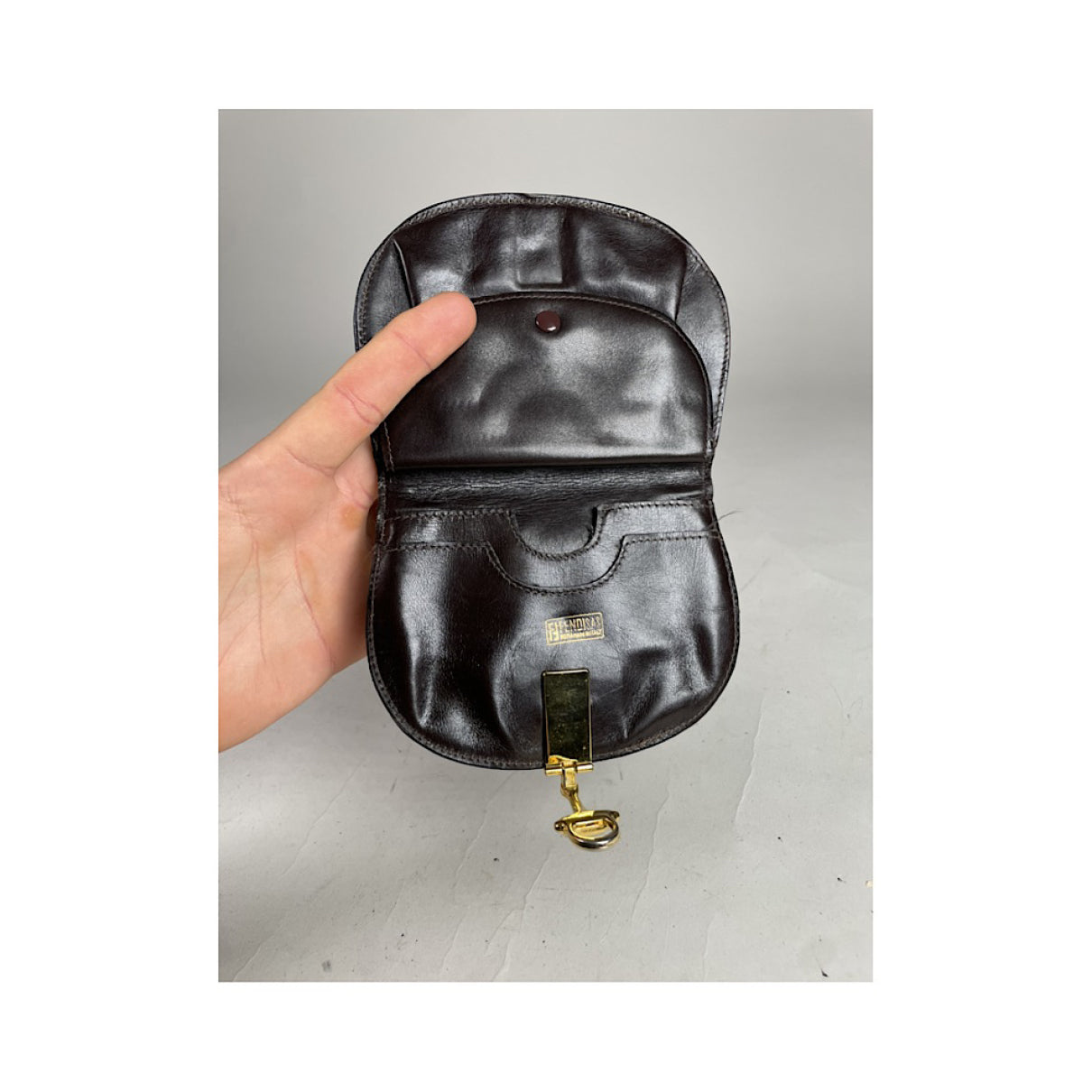 Fendi Baguette Brown Wool Wallet image 3