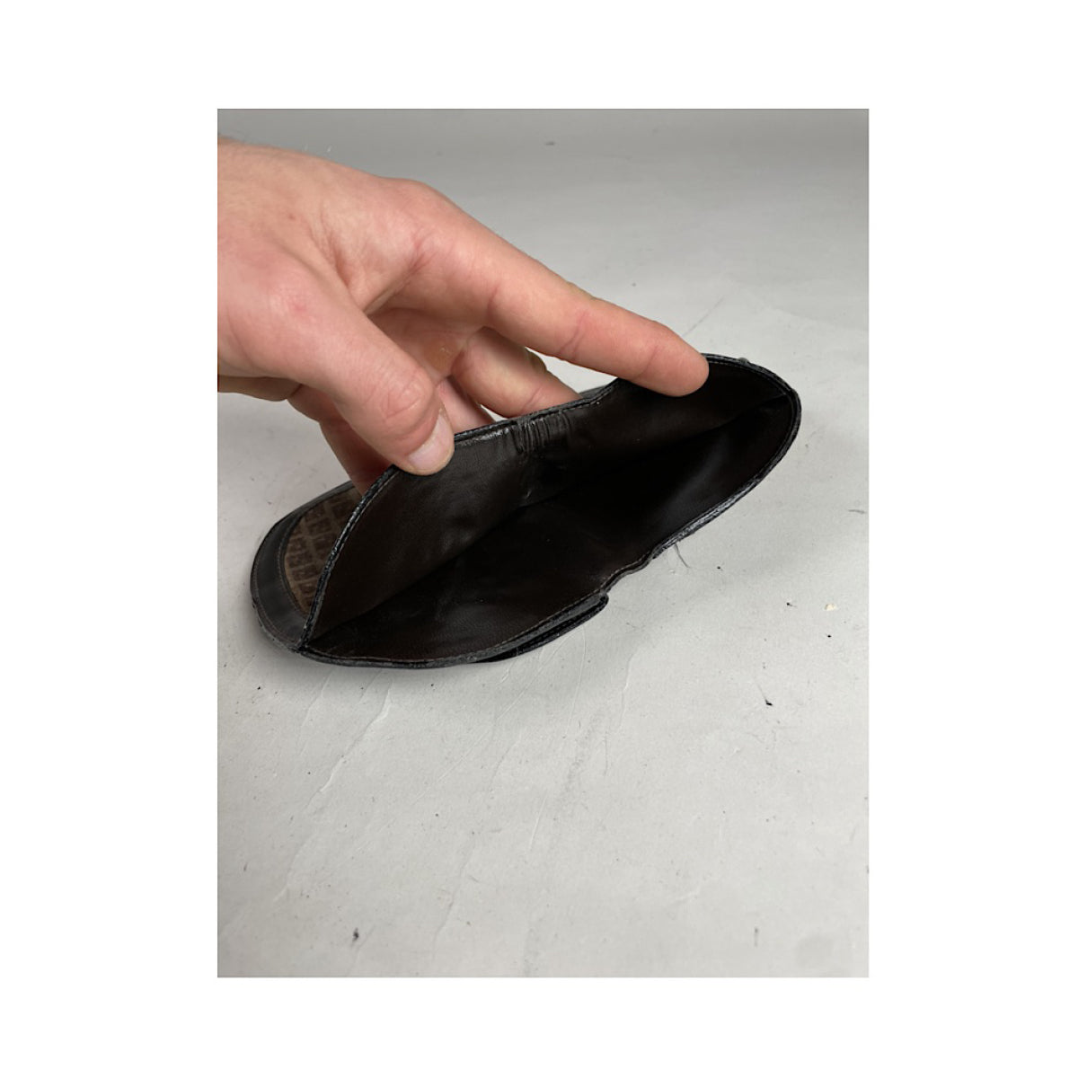 Fendi Baguette Brown Wool Wallet image 5