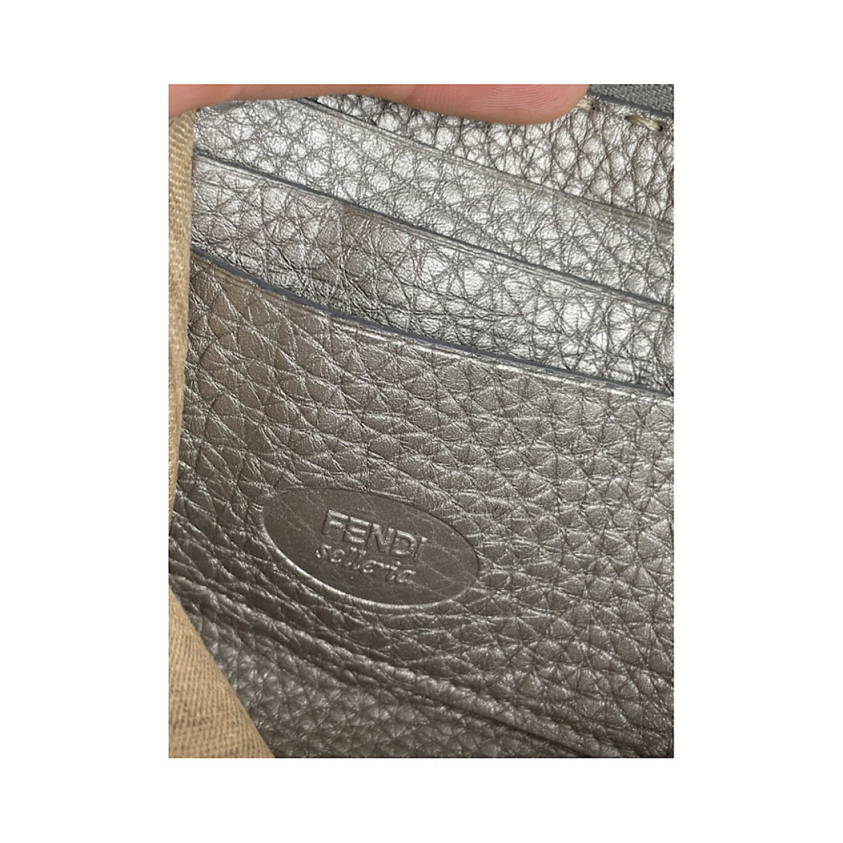 Fendi Silver Leather Wallet image 5