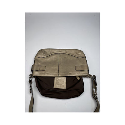 Coach Signature Sufflette Silver Leather Handbag image 3