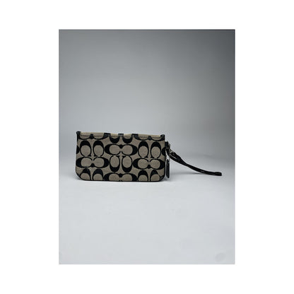 Coach Signature Sufflette Black Cotton Clutch Bag image 2