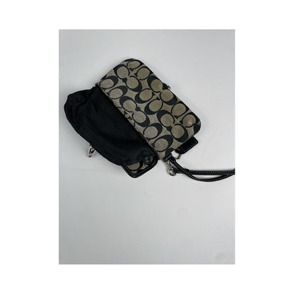 Coach Signature Sufflette Black Cotton Clutch Bag image 3