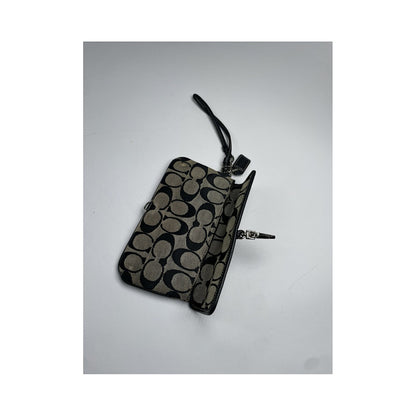 Coach Signature Sufflette Black Cotton Clutch Bag image 4