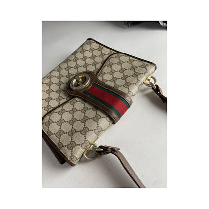 Gucci Ophidia Dome Grey Leather Handbag image 2