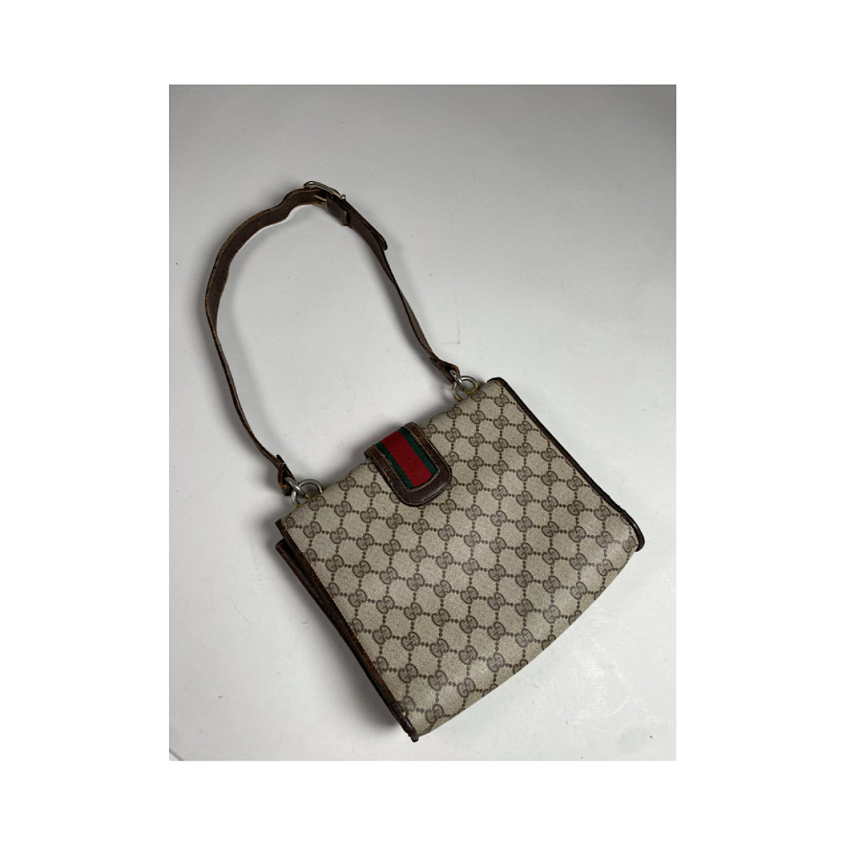 Gucci Ophidia Dome Grey Leather Handbag image 4