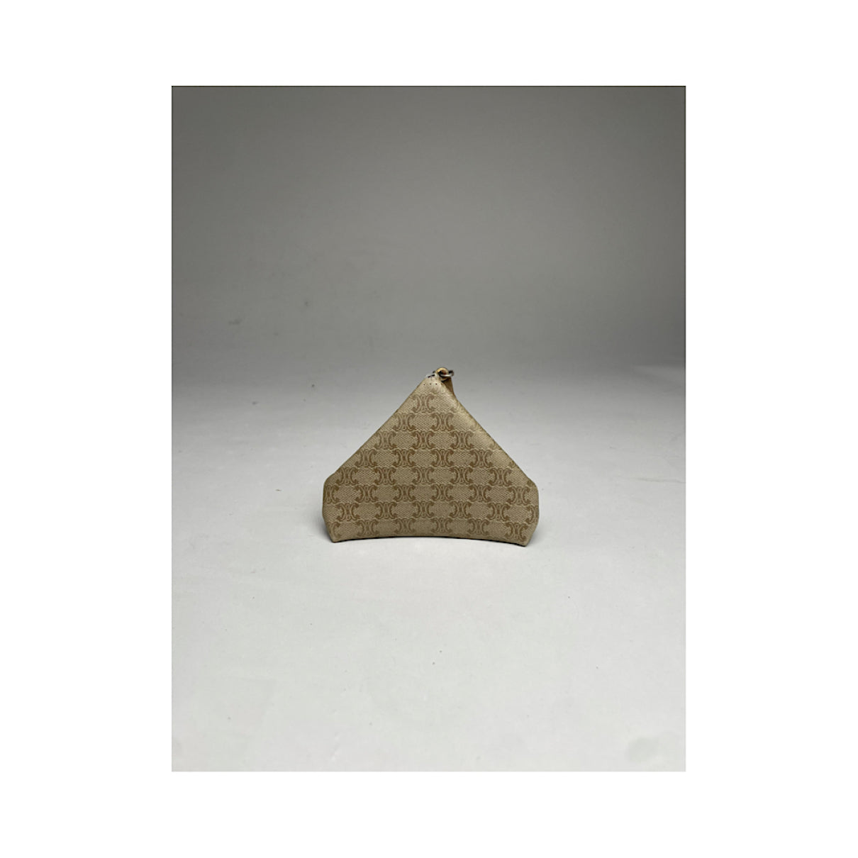 Celine Triomphe Beige Leather Wallet image 2