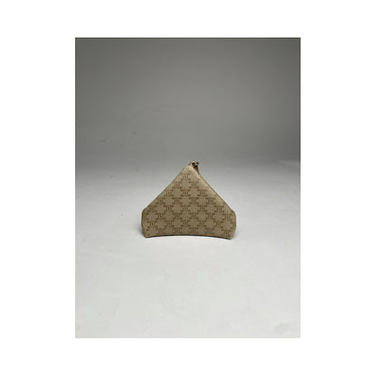 Celine Triomphe Beige Leather Wallet image 2