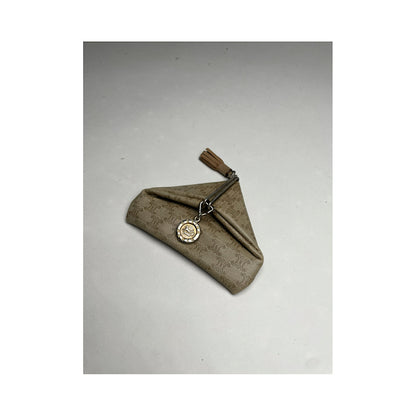 Celine Triomphe Beige Leather Wallet image 3