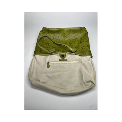 Celine Cabas Horizotal Green Leather Handbag image 2