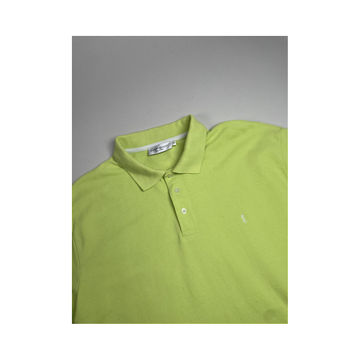 Yves Saint Laurent Green Cotton Polo Shirt image 3
