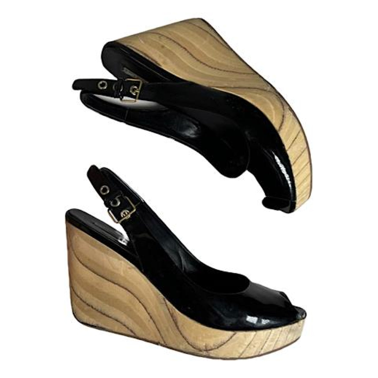 Miu Miu Black Patent Leather Heel image 1