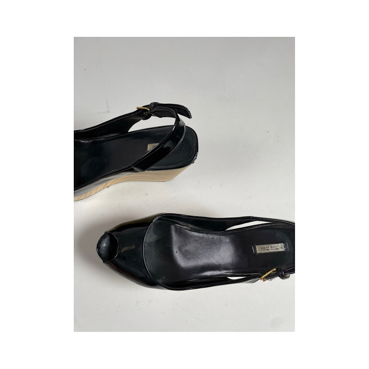 Miu Miu Black Patent Leather Heel image 2