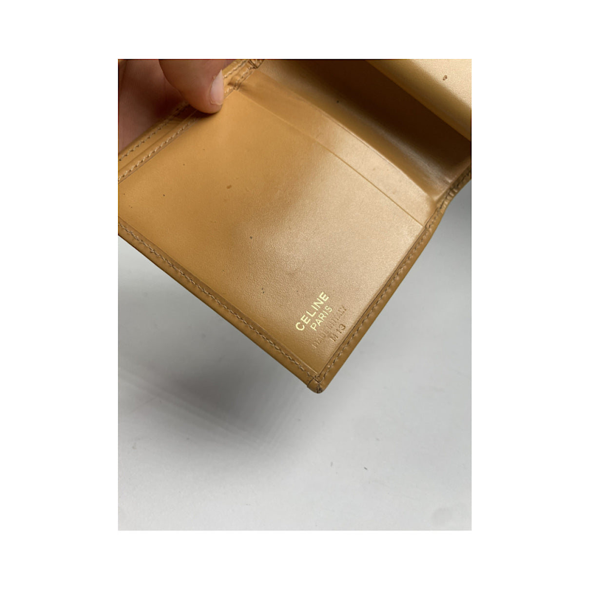 Celine Triomphe Brown Leather Wallet image 4